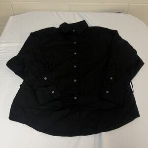 Banana Republic Cotton Shirt Long Sleeve Tie Waist Button Blouse Womens XS NWT